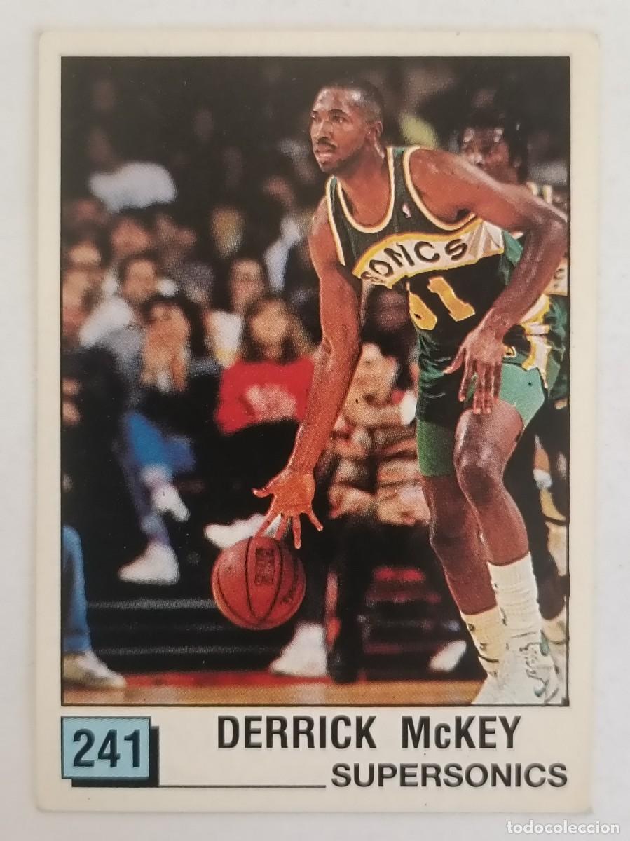 Coleccionismo deportivo: #241 DERRICK MCKEY (SEATTLE SUPERSONICS) BASKET NBA 90 PANINI