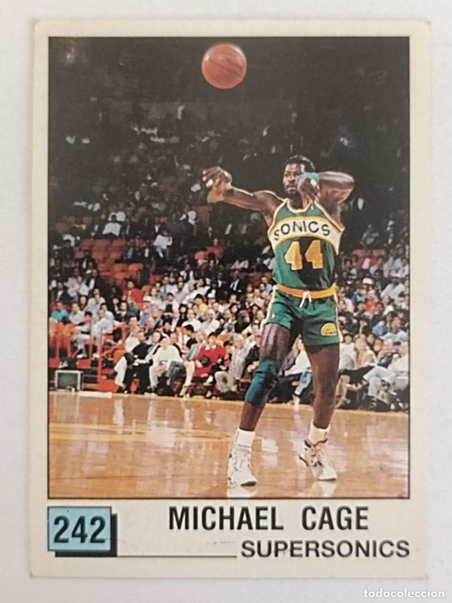 Coleccionismo deportivo: #242 MICHAEL CAGE (SEATTLE SUPERSONICS) BASKET NBA 90 PANINI