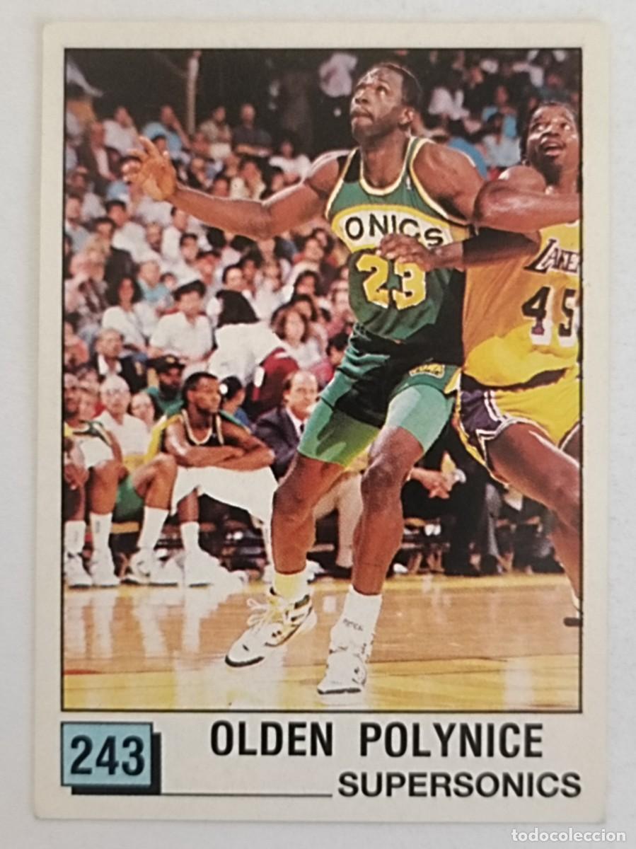 Coleccionismo deportivo: #243 OLDEN POLYNICE (SEATTLE SUPERSONICS) BASKET NBA 90 PANINI