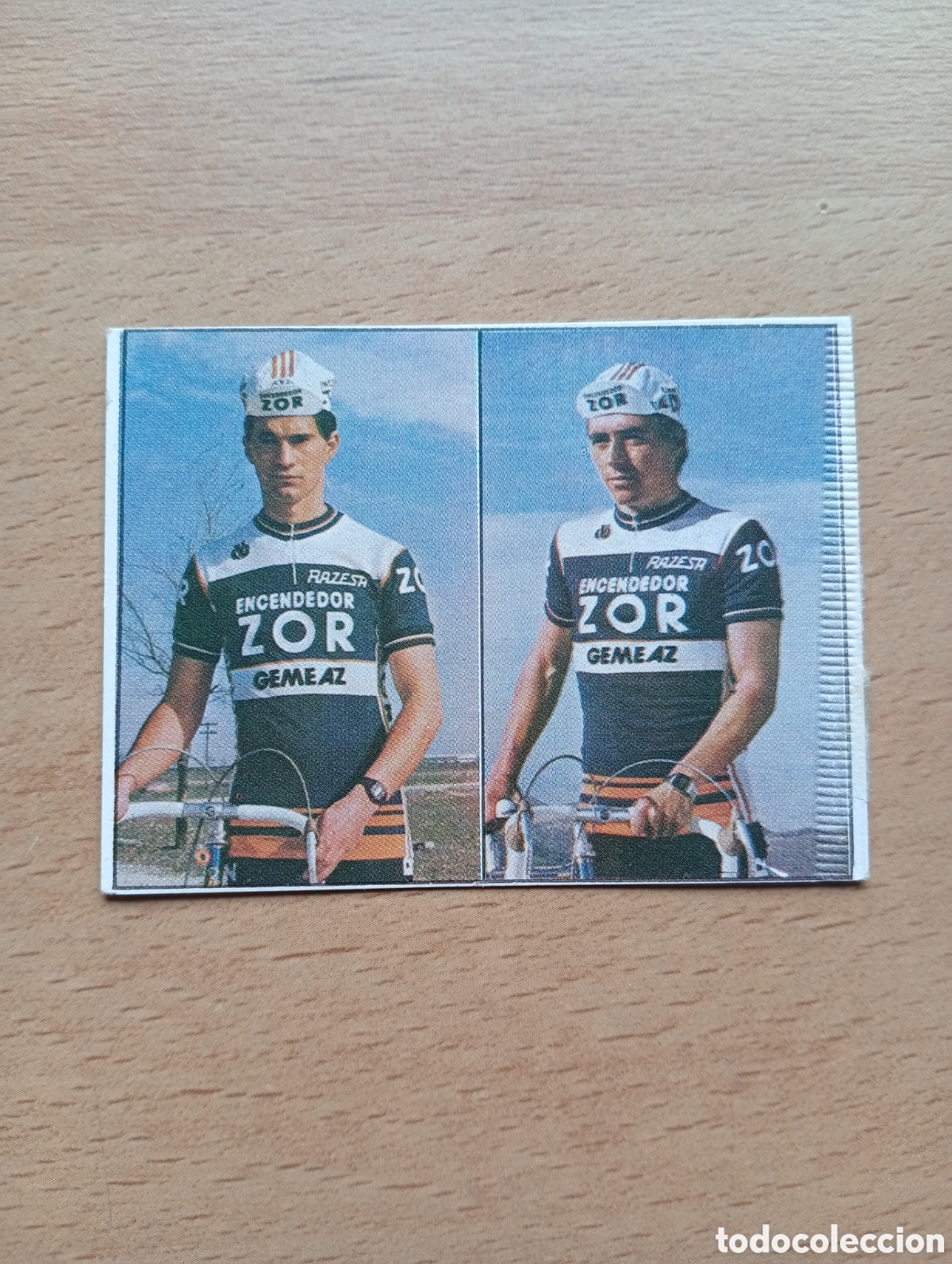 Colecionismo desportivo: CROMO VUELTA CICLISTA: N&ordm; 34 A. GARCIA / R. CORDOBA - ASES INTERNACIONALES PEDAL - MERCHANTE 1985