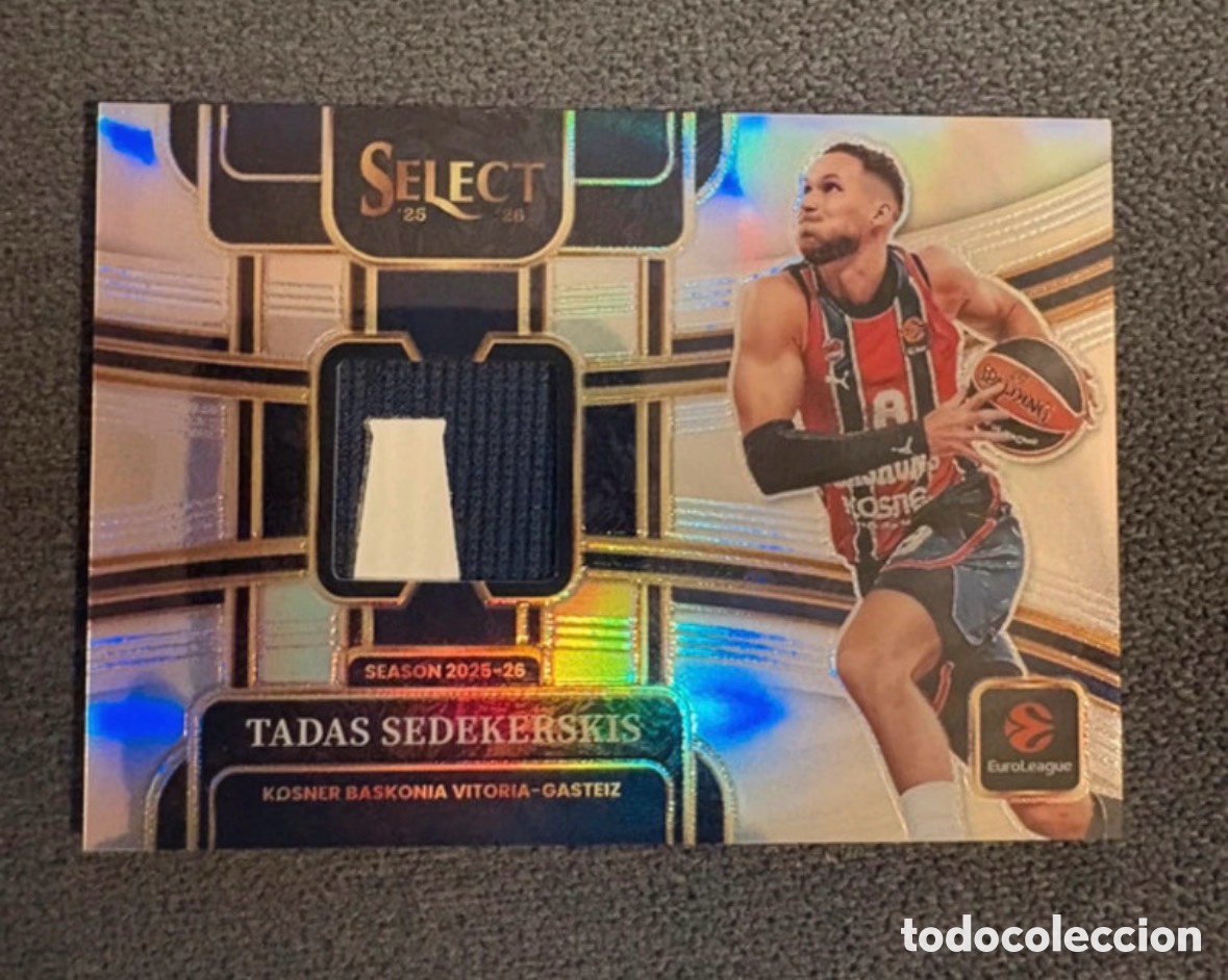 Coleccionismo deportivo: Tadas Sedekerskis Pach Select 2025-26 Euroleague Panini 54/99