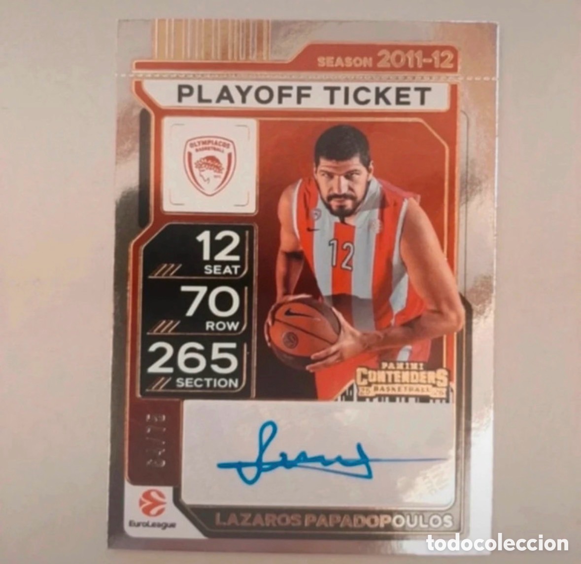Coleccionismo deportivo: Lazaros Papadopoulos Panini contenders 2025-26 playoff ticket 64/75