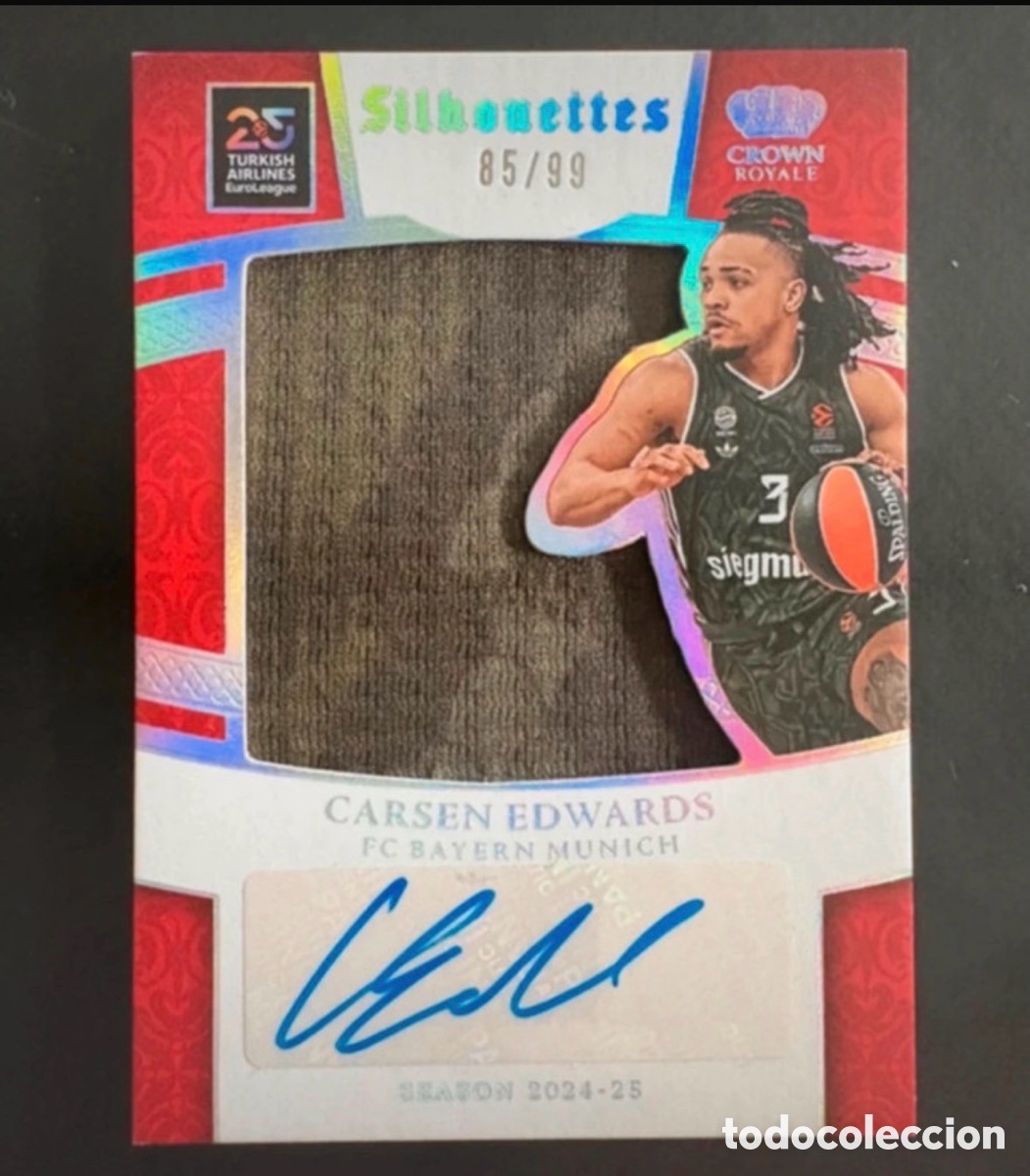 Coleccionismo deportivo: Carsen Edwards Panini crown royale 2024-25 Silhouettes Pach auto 85/99