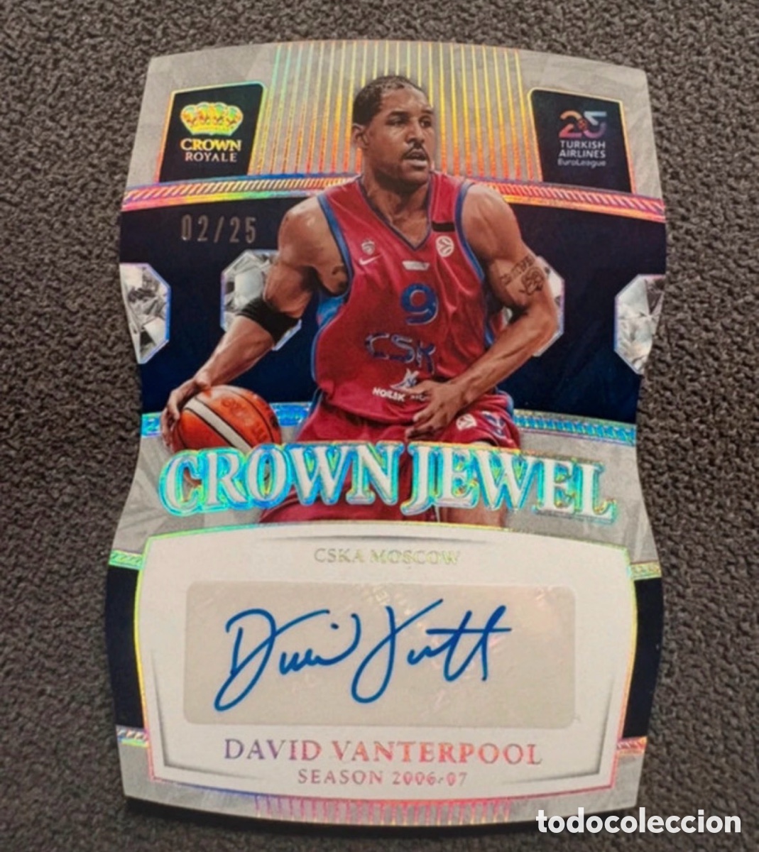 Coleccionismo deportivo: David Vanterpool Crown Jewel auto 2024-25 Euroleague Panini 2/25