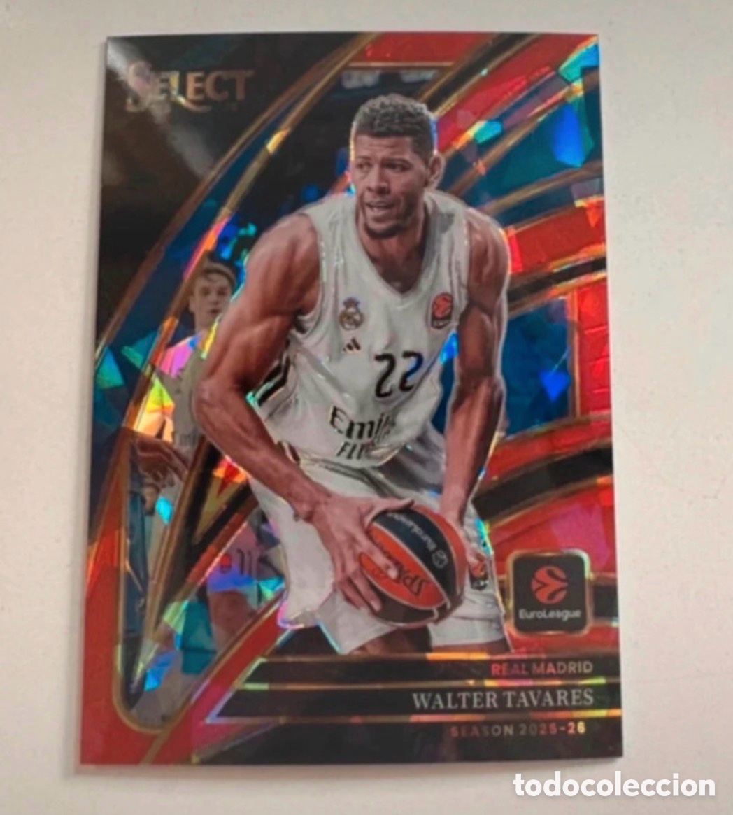Coleccionismo deportivo: Walter Tavares Courtside select red craced 25-26 Euroleague Panini