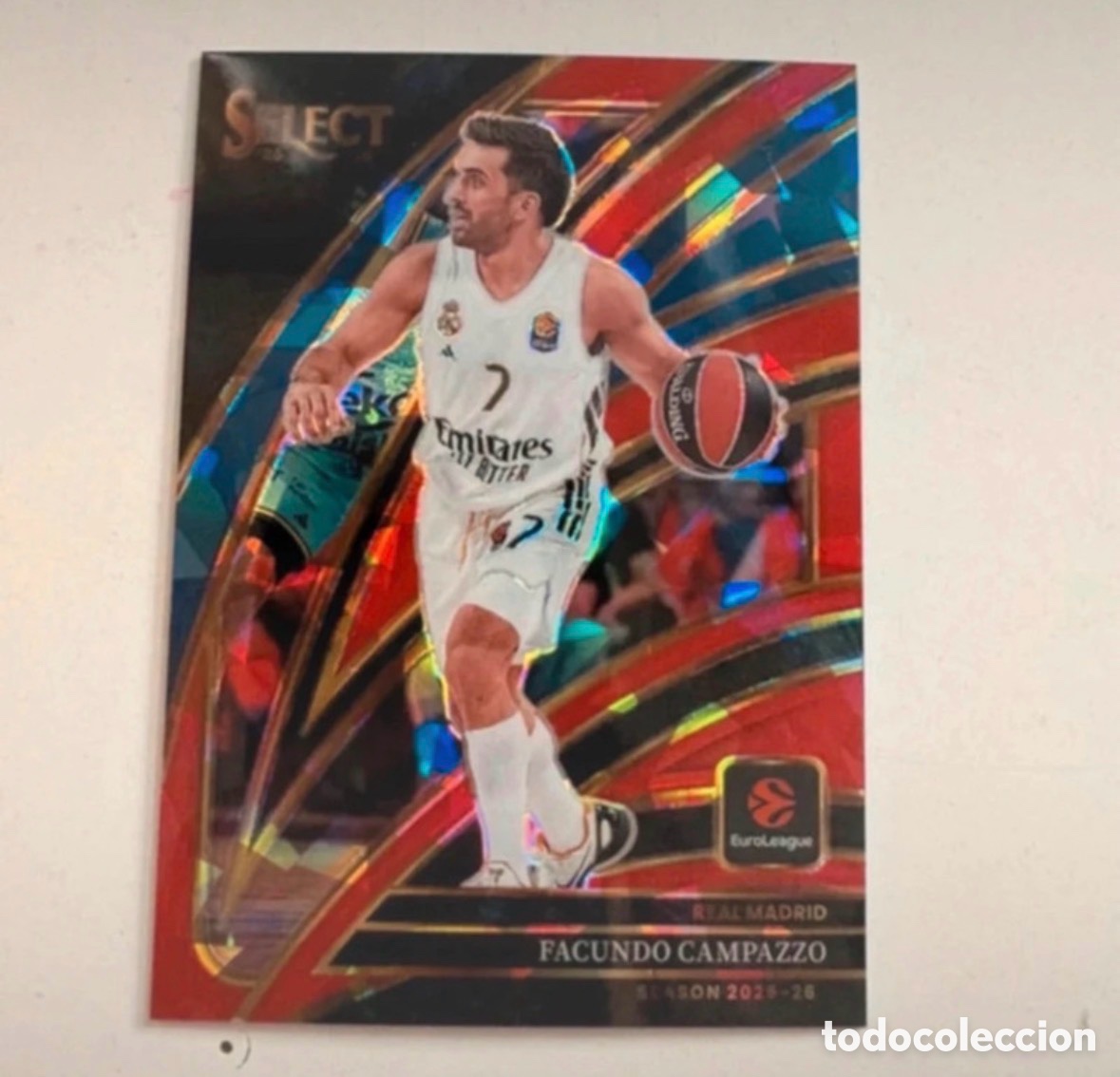 Coleccionismo deportivo: Campazzo Courtside select red craced 25-26 Euroleague Panini