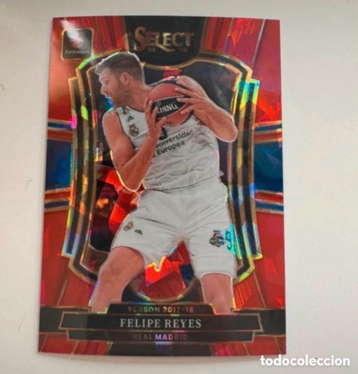 Coleccionismo deportivo: Felipe Reyes Premier level Select red Craced 25-26 Euroleague Panini