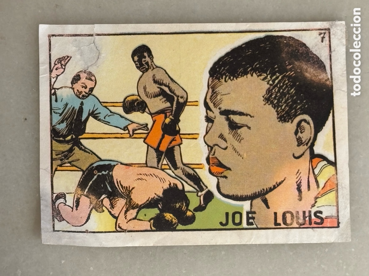 Coleccionismo deportivo: Cromo, boxeo, Joe Luis. Cultura, gato negro, 1939.