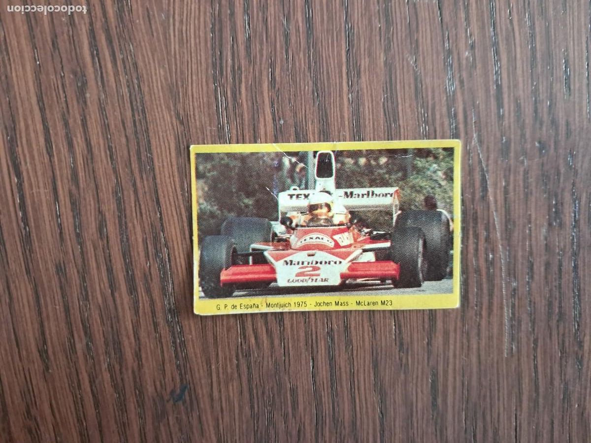Coleccionismo deportivo: cromo de danone, f&oacute;rmula 1, Jochen Mass, Montjuich 1975. G.P. de Espa&ntilde;a.