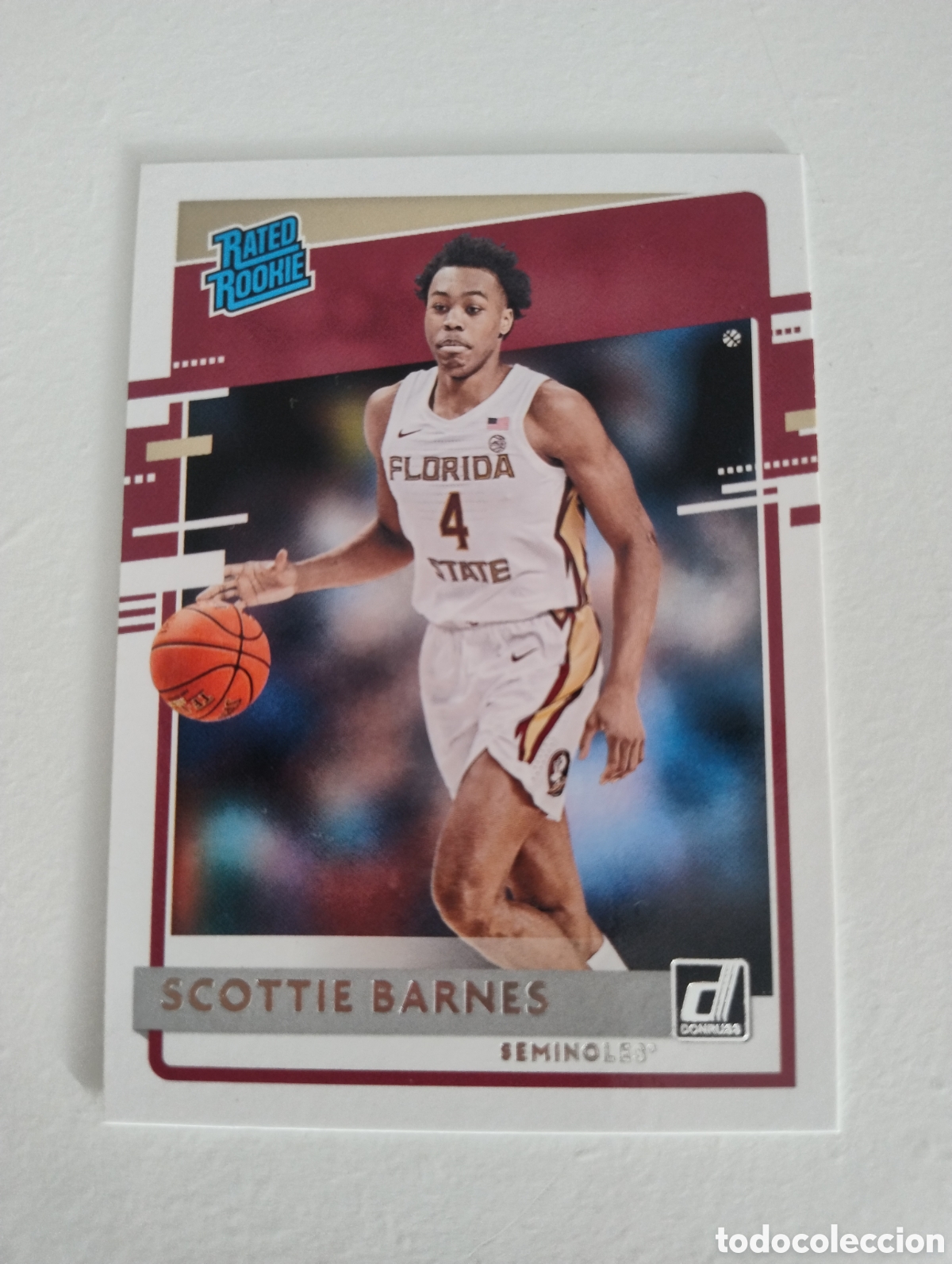Coleccionismo deportivo: 32 - Scottie Barnes - Florida Seminoles - Panini Donruss 2021 Rated Rookie
