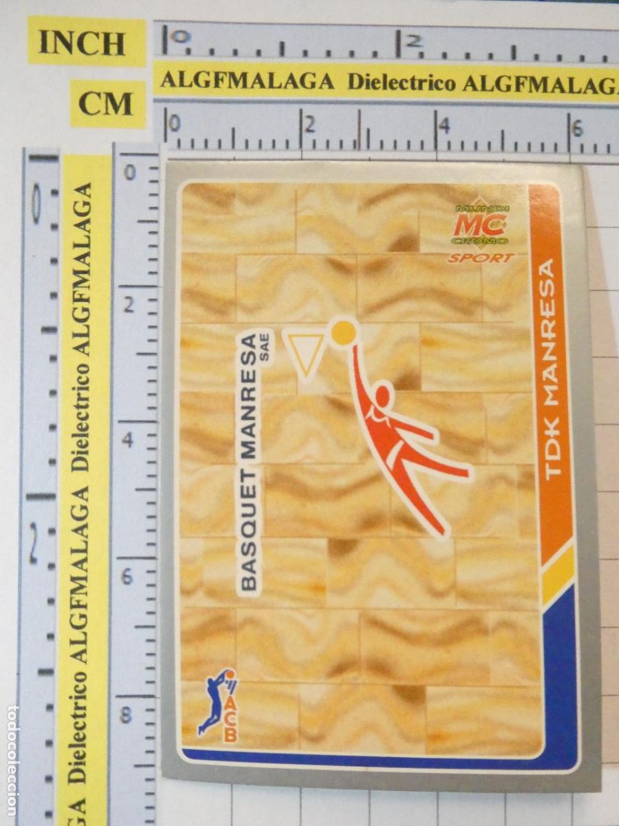 Coleccionismo deportivo: CROMO TARJETA DE BALONCESTO. 91 ESCUDO BASQUET MANRESA ACB95 ACB 95 1995. MUNDI CROMO.