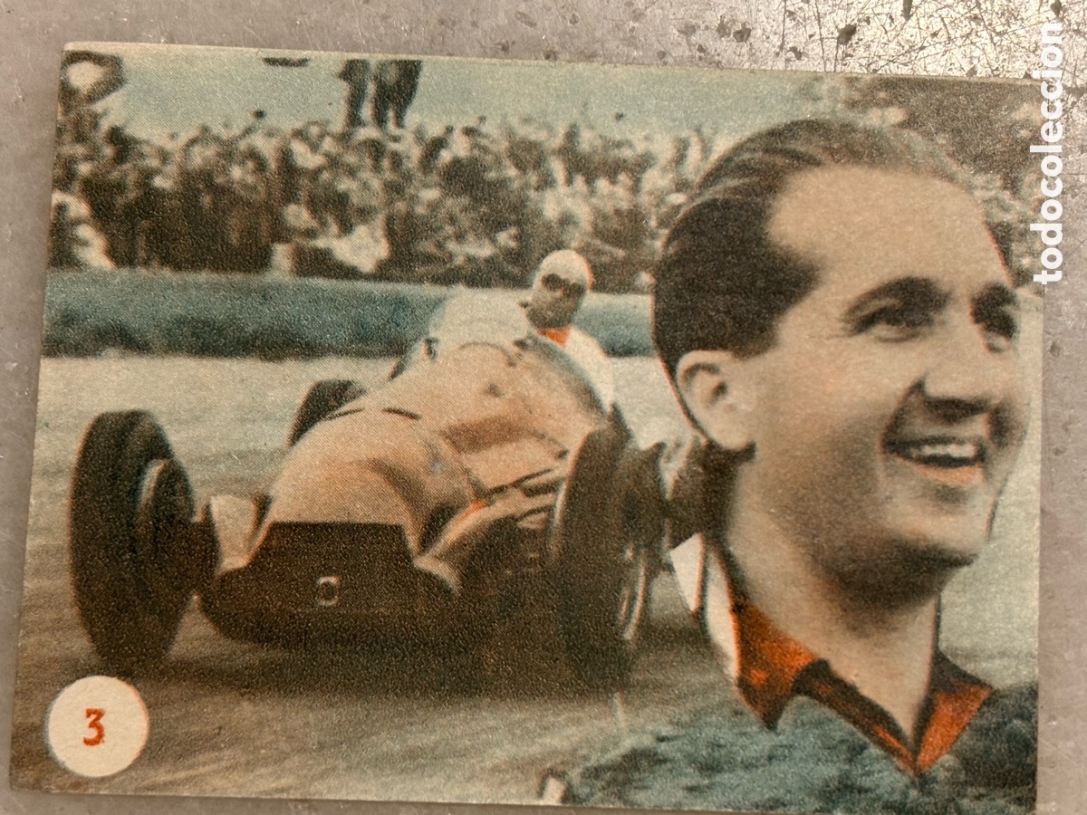 Coleccionismo deportivo: Cromo f&uacute;tbol Alberto Ascari automovilismo &aacute;lbum escenas deportivas 1953