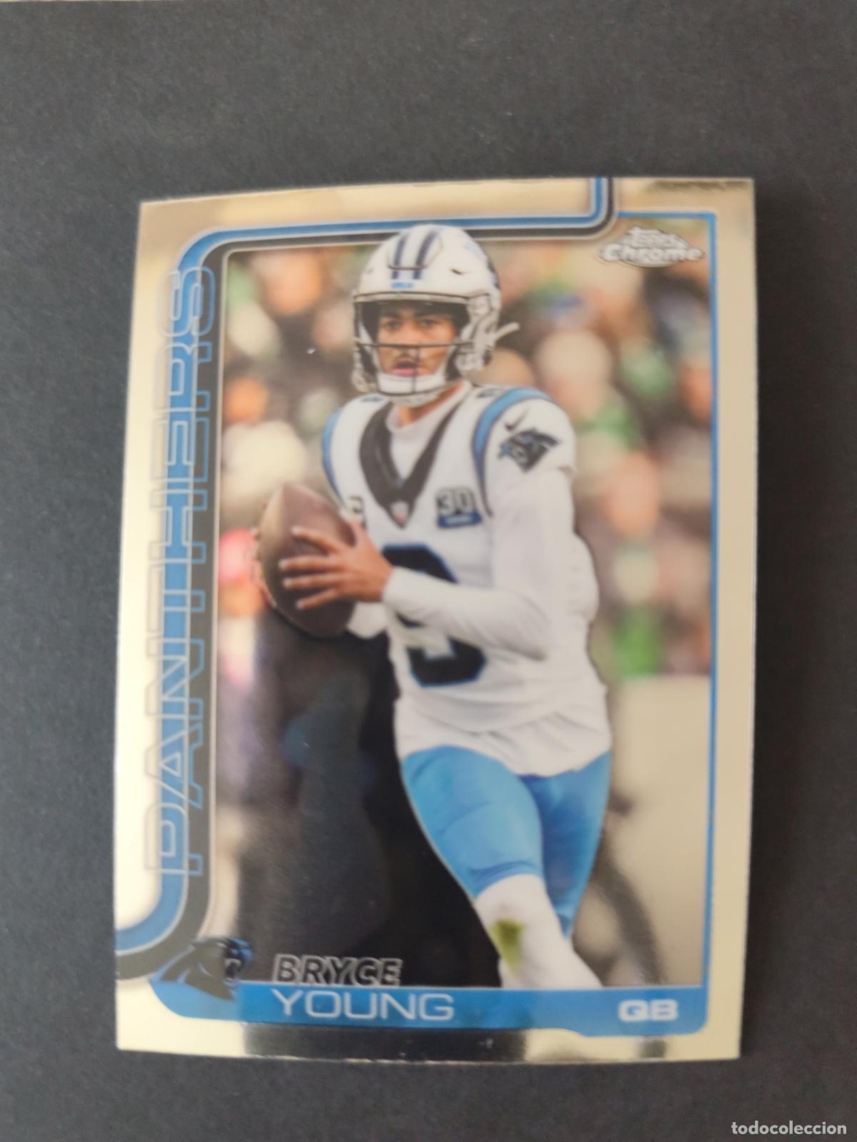Sammelleidenschaft Sport: 40 BRYCE YOUNG CAROLINA PANTHERS TOPPS NFL CHROME 2025 FUTBOL AMERICANO