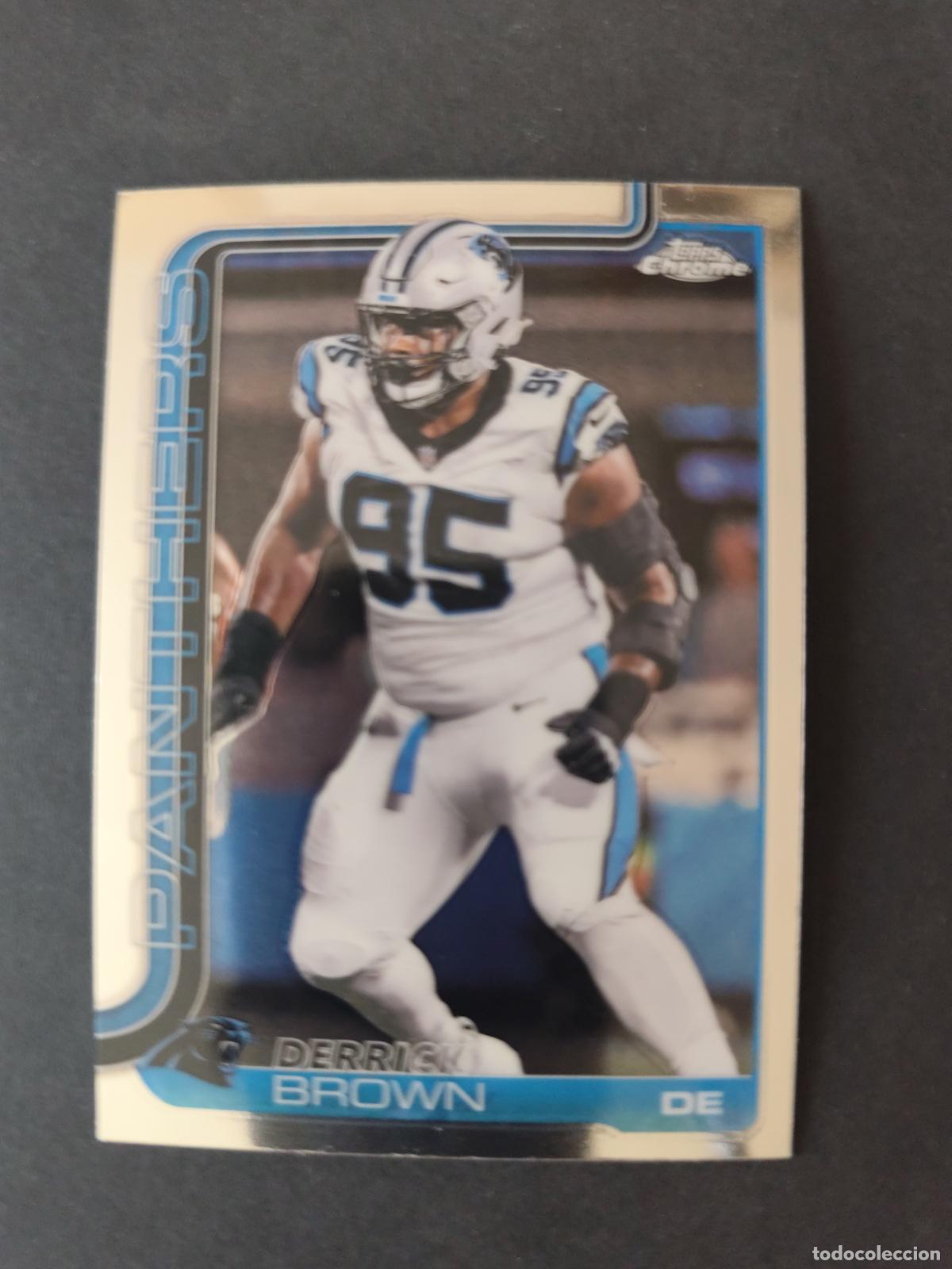 Sammelleidenschaft Sport: 47 DERRICK BROWN CAROLINA PANTHERS TOPPS NFL CHROME 2025 FUTBOL AMERICANO
