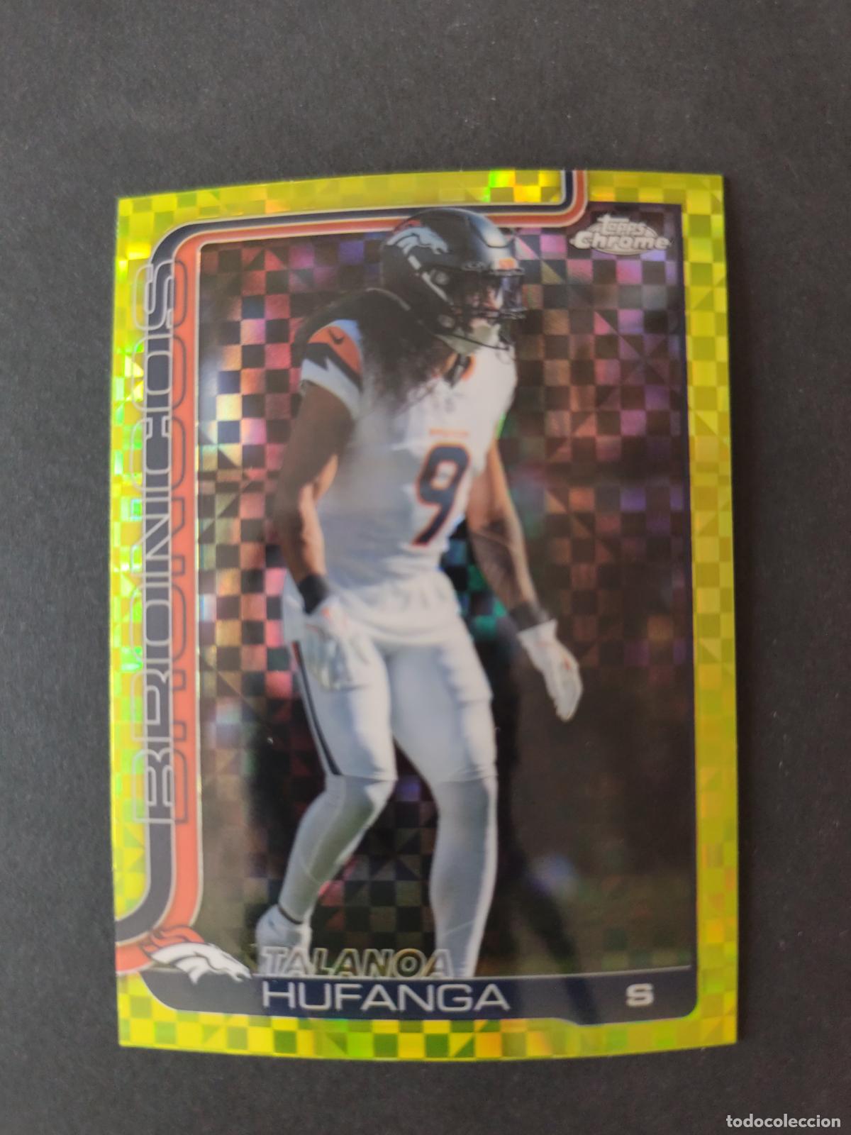 Coleccionismo deportivo: 94 TALANOA HUFANGA DENVER BRONCOS PARALELA X-FRACTOR TOPPS NFL CHROME 2025 FUTBOL AMERICANO