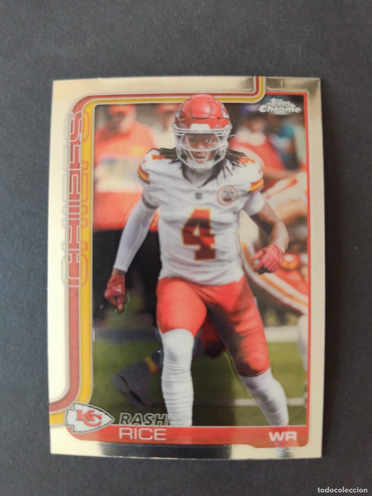 Coleccionismo deportivo: 147 RASHEE RICE KANSAS CITY CHIEFS TOPPS NFL CHROME 2025 FUTBOL AMERICANO