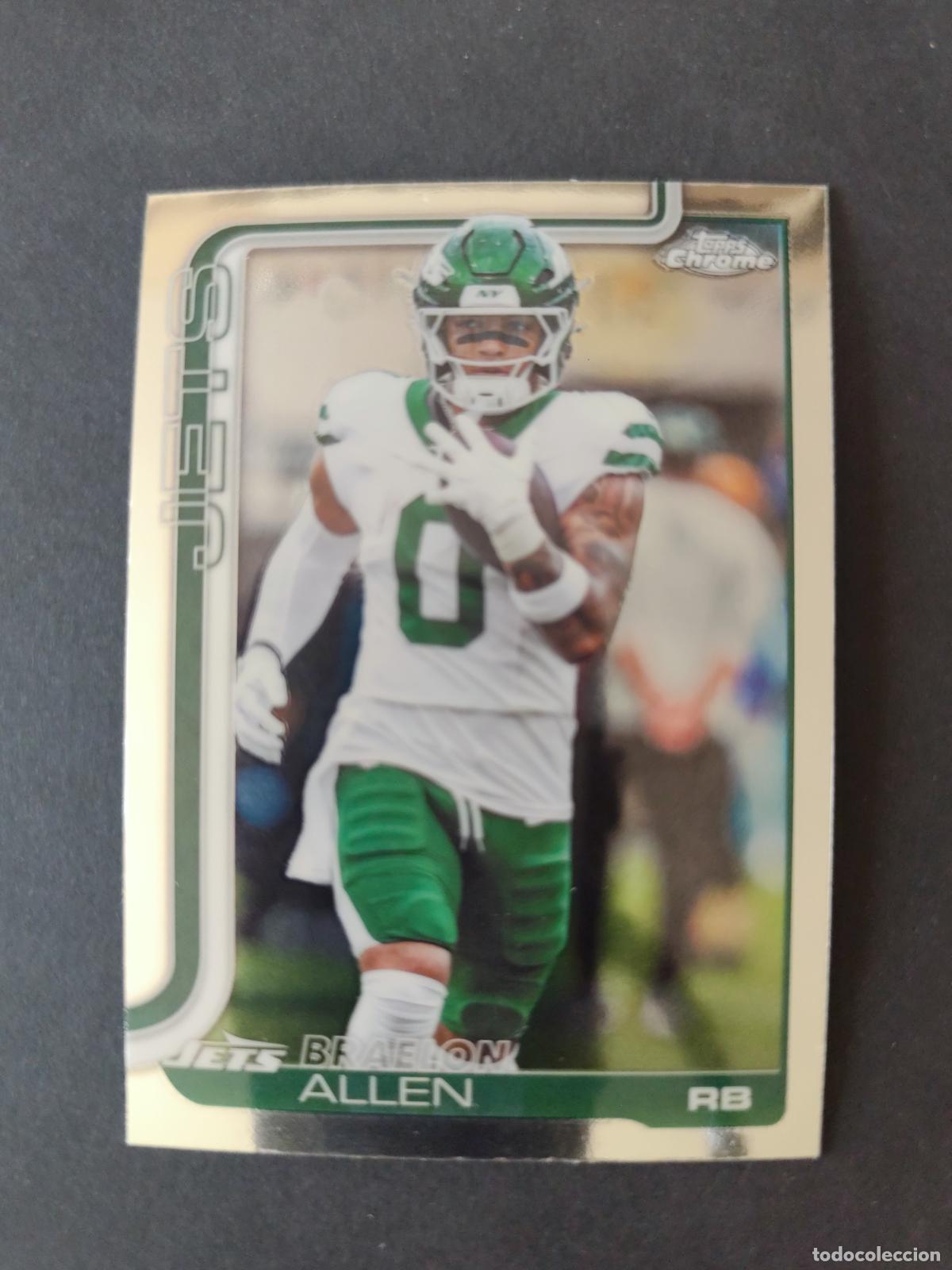 Coleccionismo deportivo: 240 BRAELON ALLEN NEW YORK JETS TOPPS NFL CHROME 2025 FUTBOL AMERICANO