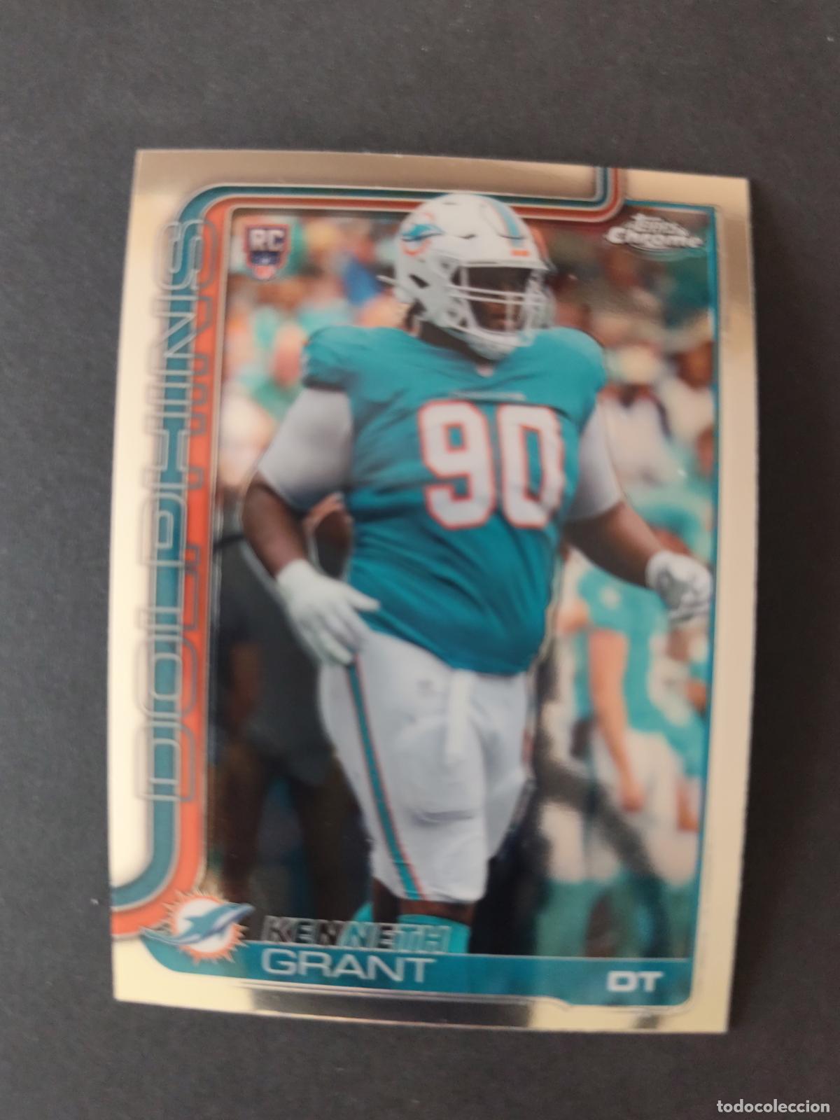 Coleccionismo deportivo: 362 KENNETH GRANT MIAMI DOLPHINS ROOKIE TOPPS NFL CHROME 2025 FUTBOL AMERICANO