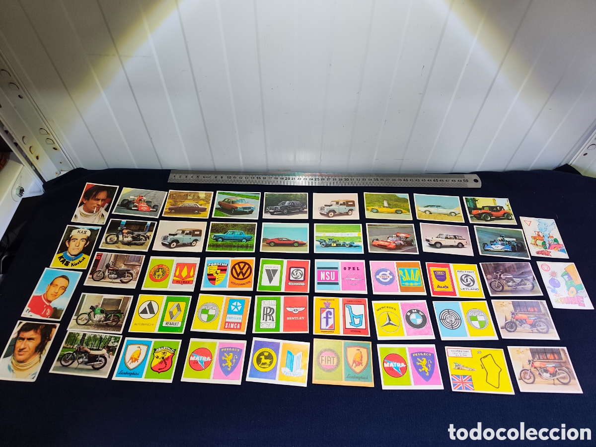 Coleccionismo deportivo: Lote de Cromos / Estampas Vintage Auto Flash &ndash; Motos, Coches y Escudos (A&ntilde;os 70)