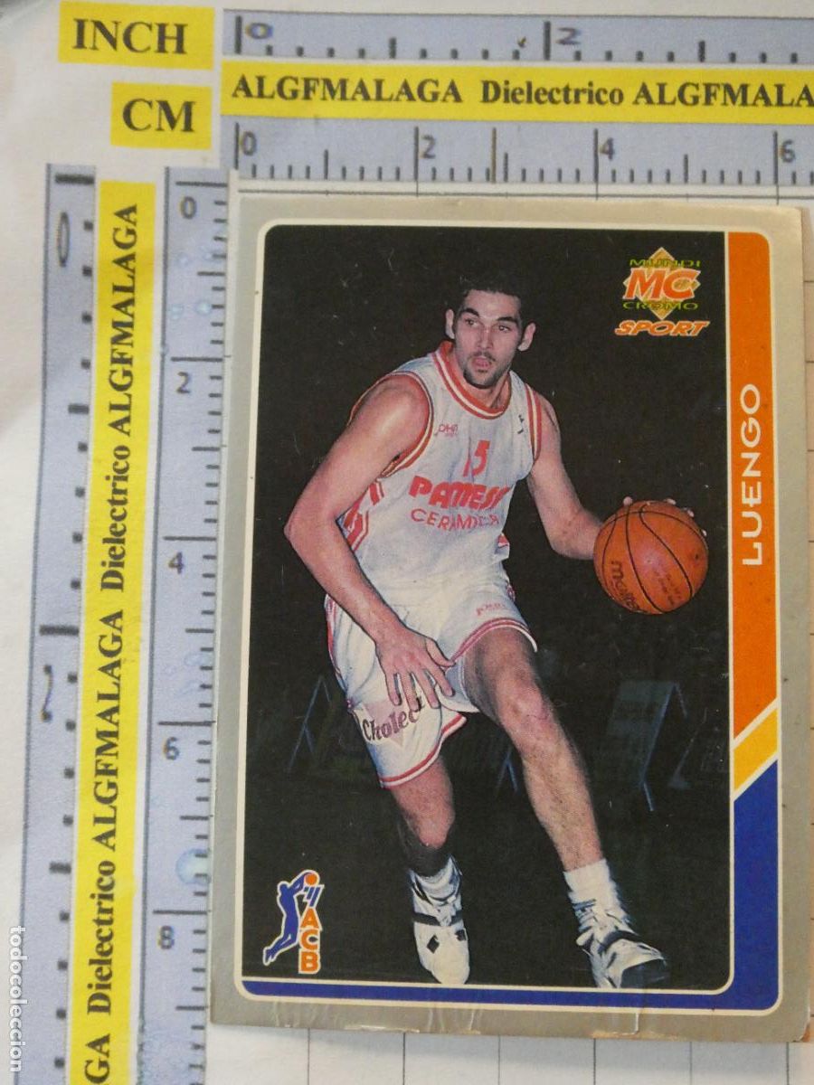 Sports collectibles: CROMO TARJETA DE BALONCESTO. 134 LUENGO PAMESA VALENCIA BASKET ACB95 ACB 95 1995. MUNDI CROMO.