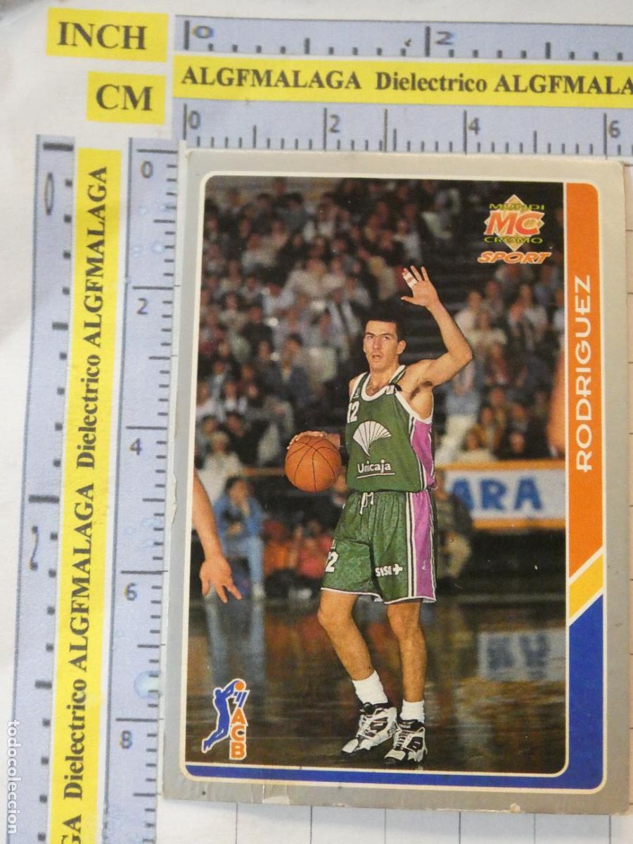 Sammelleidenschaft Sport: CROMO TARJETA DE BALONCESTO. 124 NACHO RODRIGUEZ UNICAJA M&Aacute;LAGA ACB95 ACB 95 1995. MUNDI CROMO.