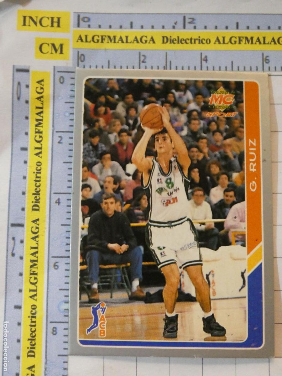 Sammelleidenschaft Sport: CROMO TARJETA DE BALONCESTO. 121 RUIZ UNICAJA M&Aacute;LAGA ACB95 ACB 95 1995. MUNDI CROMO.
