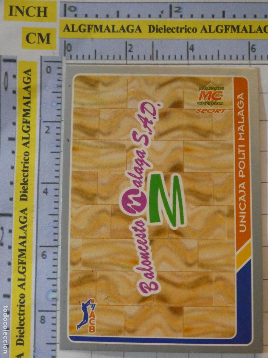 Coleccionismo deportivo: CROMO TARJETA DE BALONCESTO. 118 ESCUDO AVALOS UNICAJA M&Aacute;LAGA ACB95 ACB 95 1995. MUNDI CROMO.