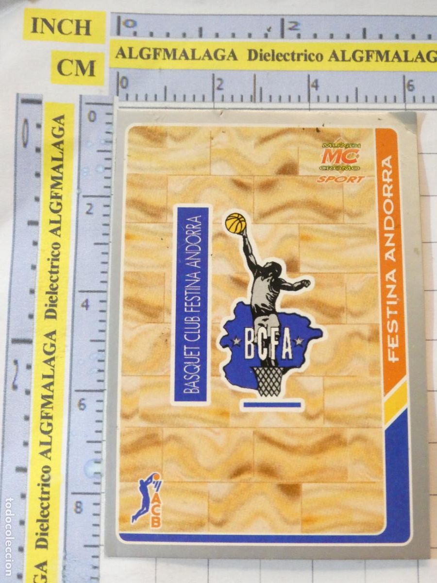 Coleccionismo deportivo: CROMO TARJETA DE BALONCESTO. 109 ESCUDO BASQUET ANDORRA ACB95 ACB 95 1995. MUNDI CROMO.