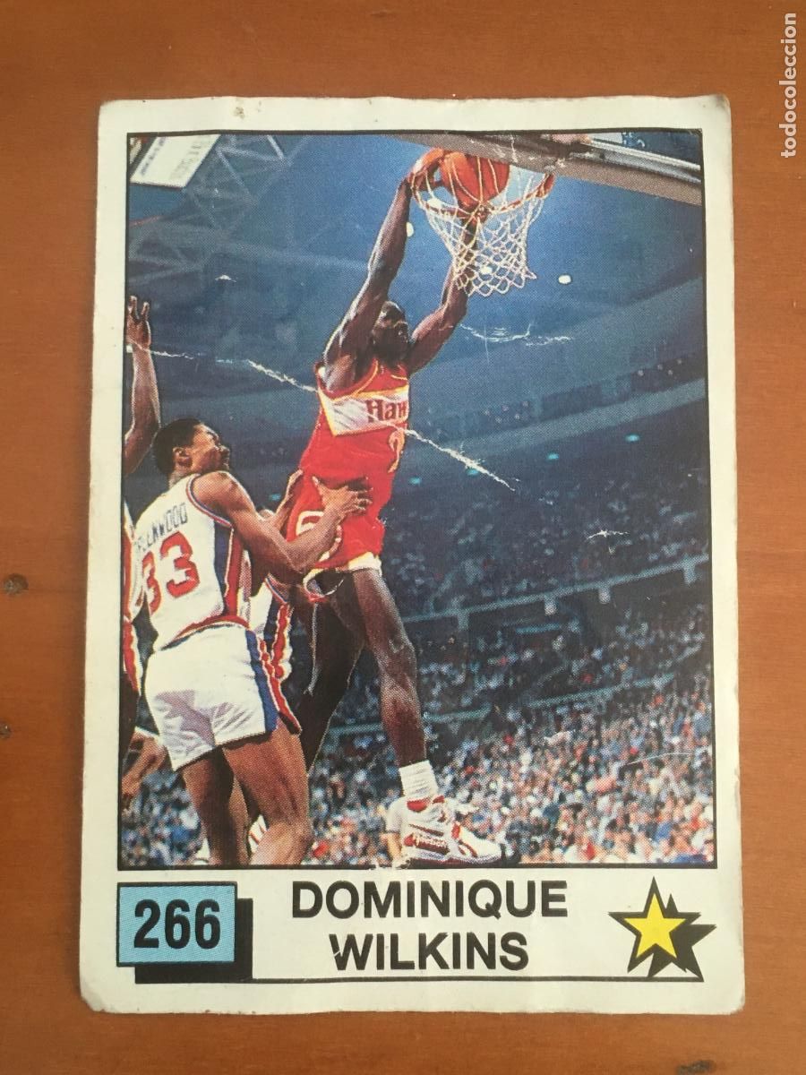 Coleccionismo deportivo: dominique wilkins cromo n&ordm; 266 panini basket NBA 90 nunca pegado