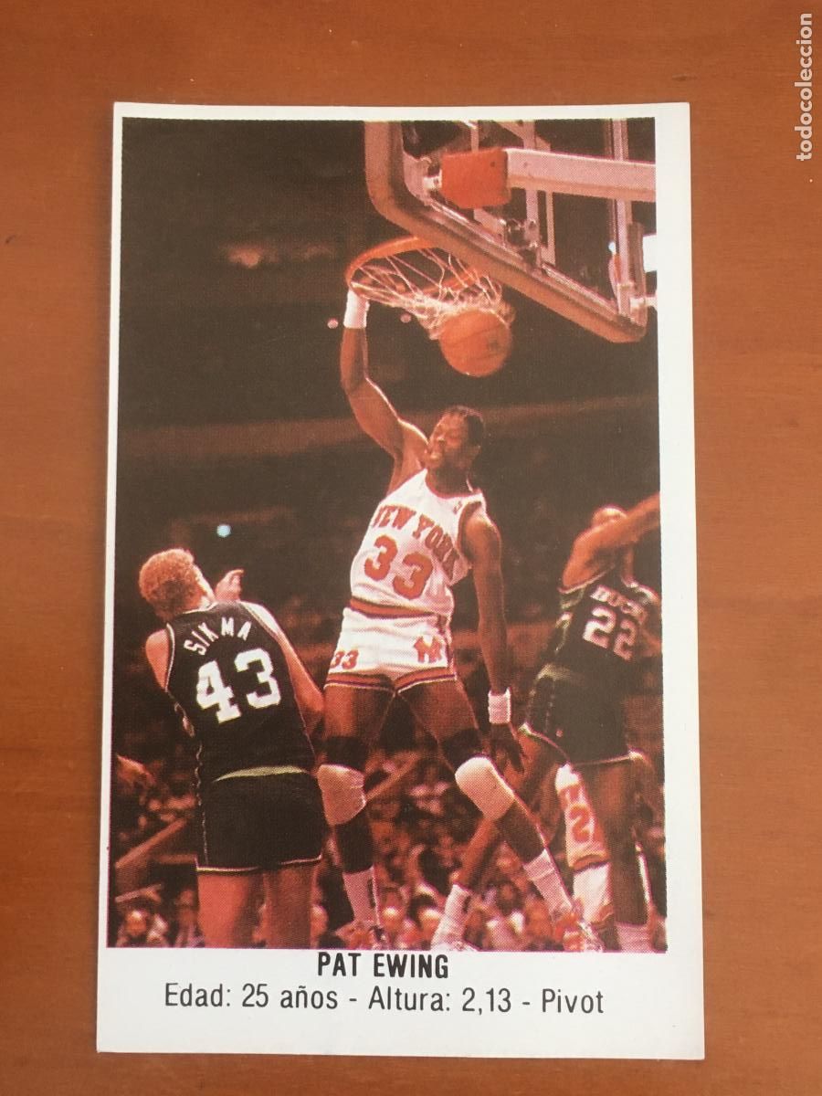 Coleccionismo deportivo: pat ewing cromo n&ordm; 134 baloncesto 88 merchante NBA nunca pegado