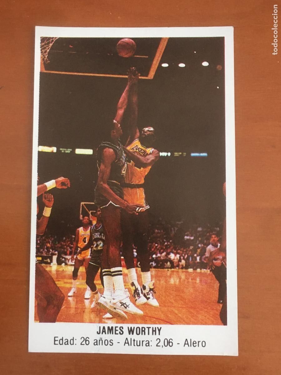 Coleccionismo deportivo: james worthy cromo n&ordm; 139 baloncesto 88 merchante NBA nunca pegado