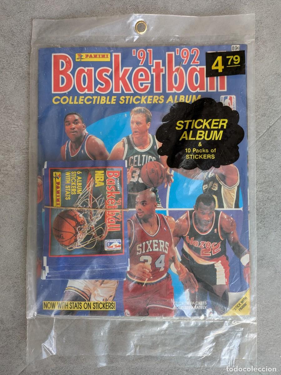 Coleccionismo deportivo: Panini NBA Basketball 91 92 1991 1992 pack precintado album vacio 10 sobres sin abrir Michael Jordan
