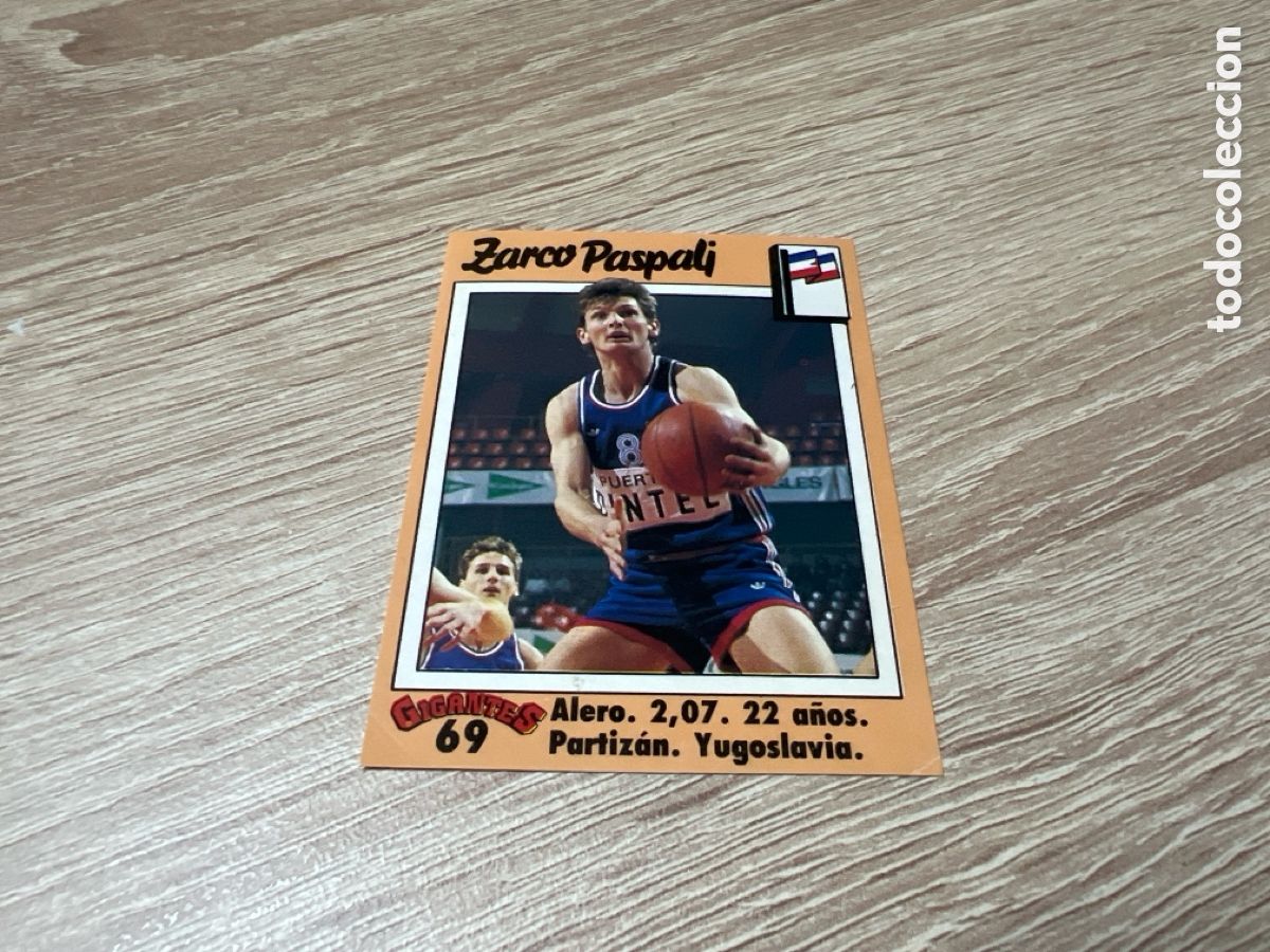 Coleccionismo deportivo: 1989 ZARCO PASPALJ N&ordm; 69 GIGANTES BASKET SIN PEGAR