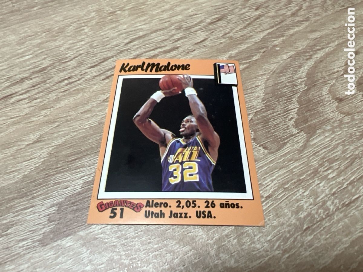 Coleccionismo deportivo: 1989 KARL MALONE N&ordm; 51 GIGANTES BASKET SIN PEGAR