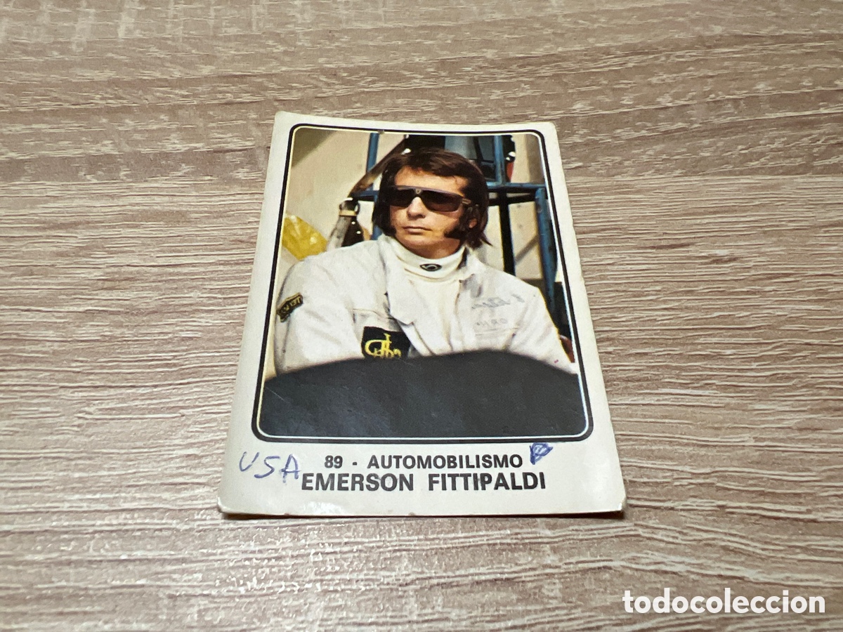 Coleccionismo deportivo: 1973 EMERSON FITTIPALDI N&ordm; 89 PANINI CAMPIONI DELLO SPORT