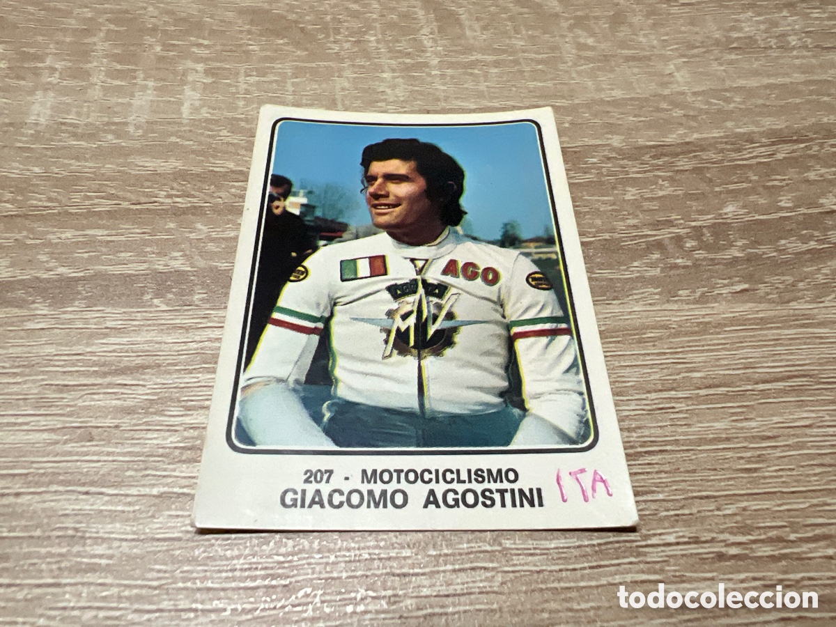 Coleccionismo deportivo: 1973 GIACOMO AGOSTINI N&ordm; 207 PANINI CAMPIONI DELLO SPORT