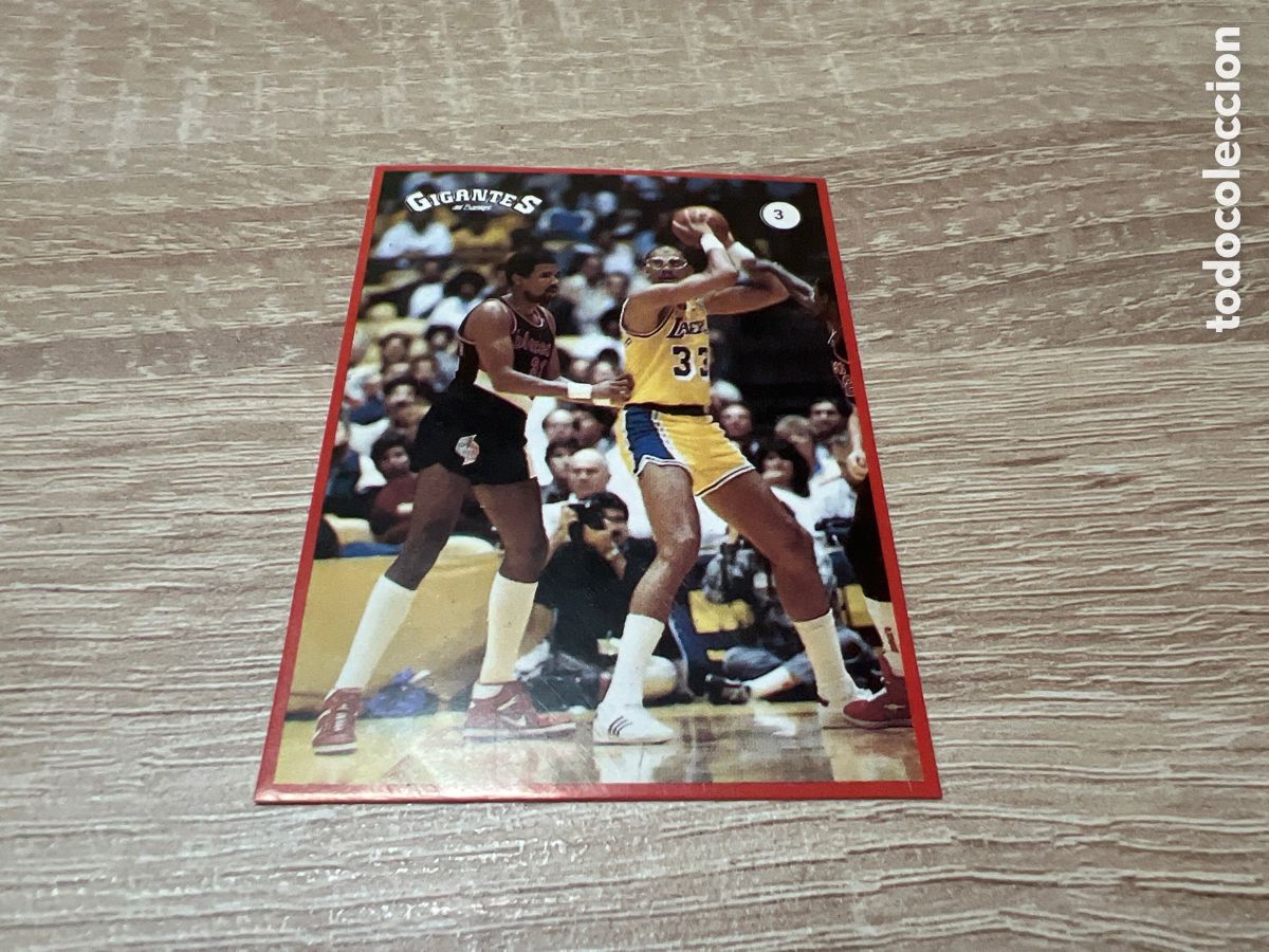 Coleccionismo deportivo: 1987 KAREEM ABDUL JABBAR N&ordm; 3 GIGANTES NBA SIN PEGAR