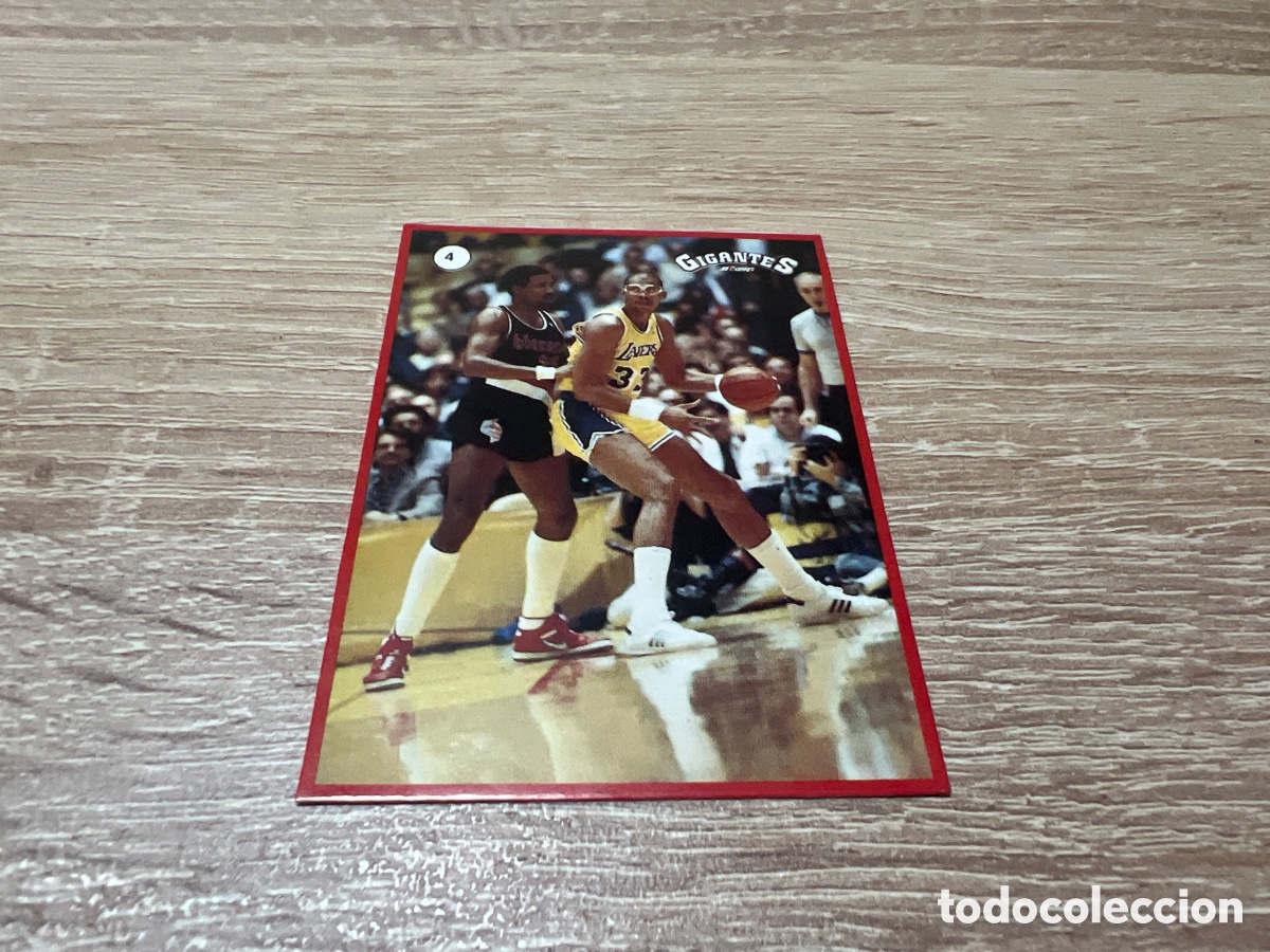 Coleccionismo deportivo: 1987 KAREEM ABDUL JABBAR N&ordm; 4 GIGANTES NBA SIN PEGAR