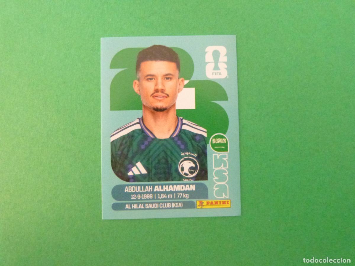 Coleccionismo deportivo: CROMO FUTBOL ALHAMDAN ARABIA SAUDI SIN PEGAR N&ordm; 20 KSA 20 MUNDIAL 2026 PANINI