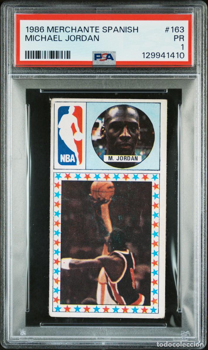 Coleccionismo deportivo: Michael Jordan Rara #163 Chicago Bulls Merchante Spanish 1986 Converse PSA 1