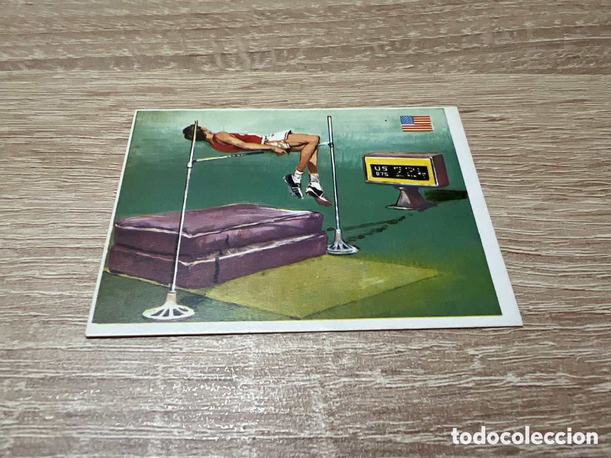 Coleccionismo deportivo: 1979 FOSSBURY USA N&ordm; 73 QUELCOM ASES MUNDIALES DEL DEPORTE