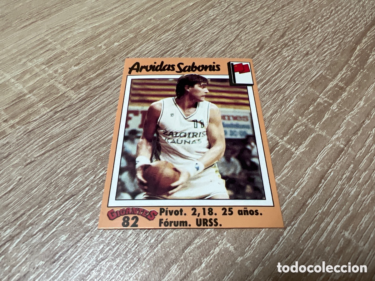 Coleccionismo deportivo: 1989 ARVIDAS SABONIS N&ordm; 82 GIGANTES BASKET SIN PEGAR