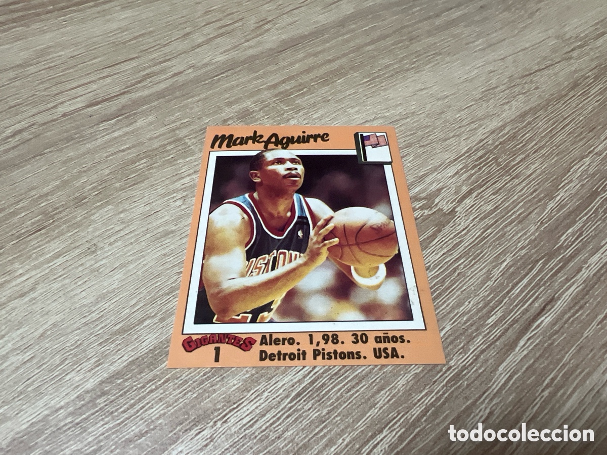 Coleccionismo deportivo: 1989 MARK AGUIRRE N&ordm; 1 GIGANTES BASKET SIN PEGAR