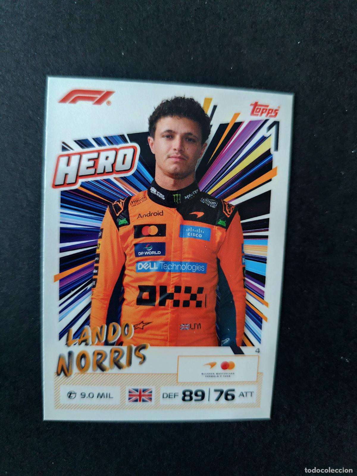 Coleccionismo deportivo: 4 LANDO NORRIS MCLAREN HERO F&Oacute;RMULA 1 F1 TURBO ATTAX 2026 TOPPS