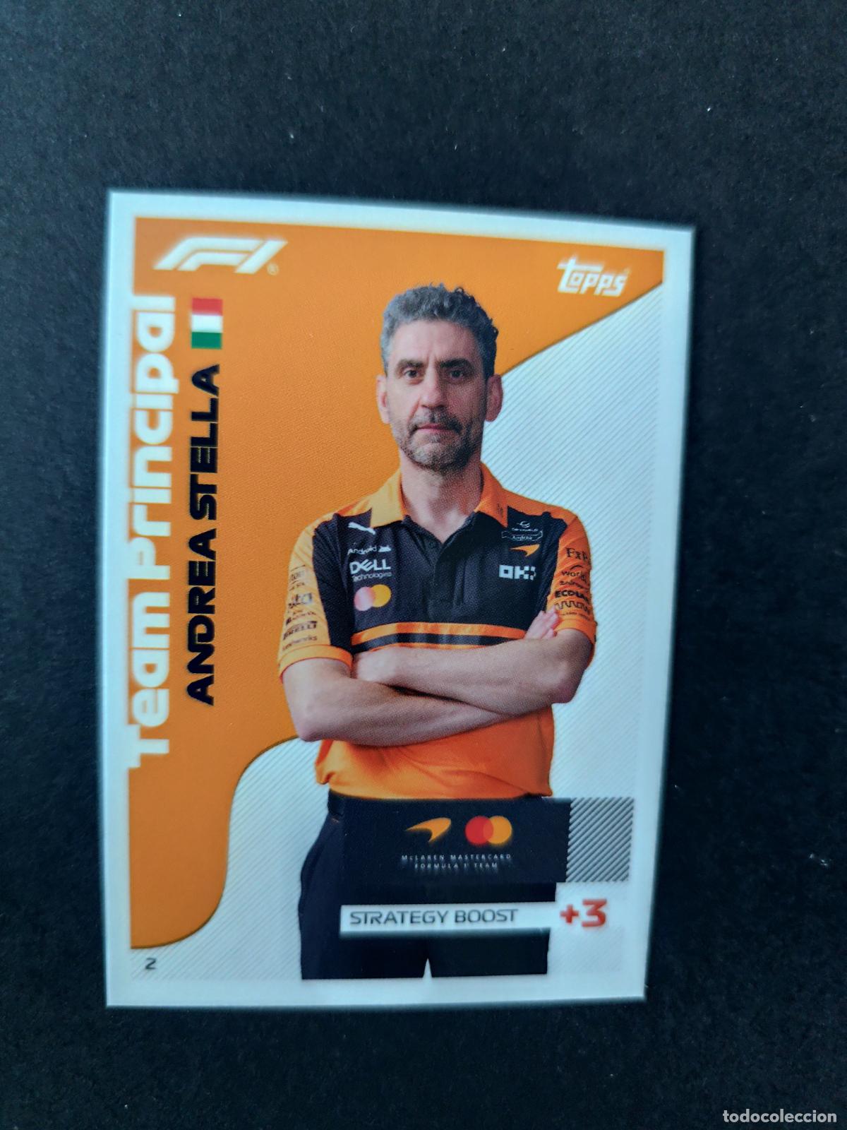 Coleccionismo deportivo: 2 ANDREA STELLA MCLAREN TEAM PRINCIPALS F&Oacute;RMULA 1 F1 TURBO ATTAX 2026 TOPPS