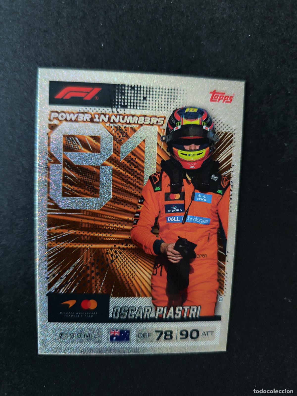Coleccionismo deportivo: 8 OSCAR PIASTRI MCLAREN POWER IN NUMBERS F&Oacute;RMULA 1 F1 TURBO ATTAX 2026 TOPPS