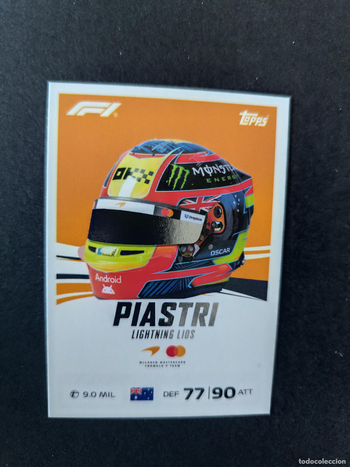 Coleccionismo deportivo: 9 OSCAR PIASTRI MCLAREN LIGHTNING LIDS F&Oacute;RMULA 1 F1 TURBO ATTAX 2026 TOPPS