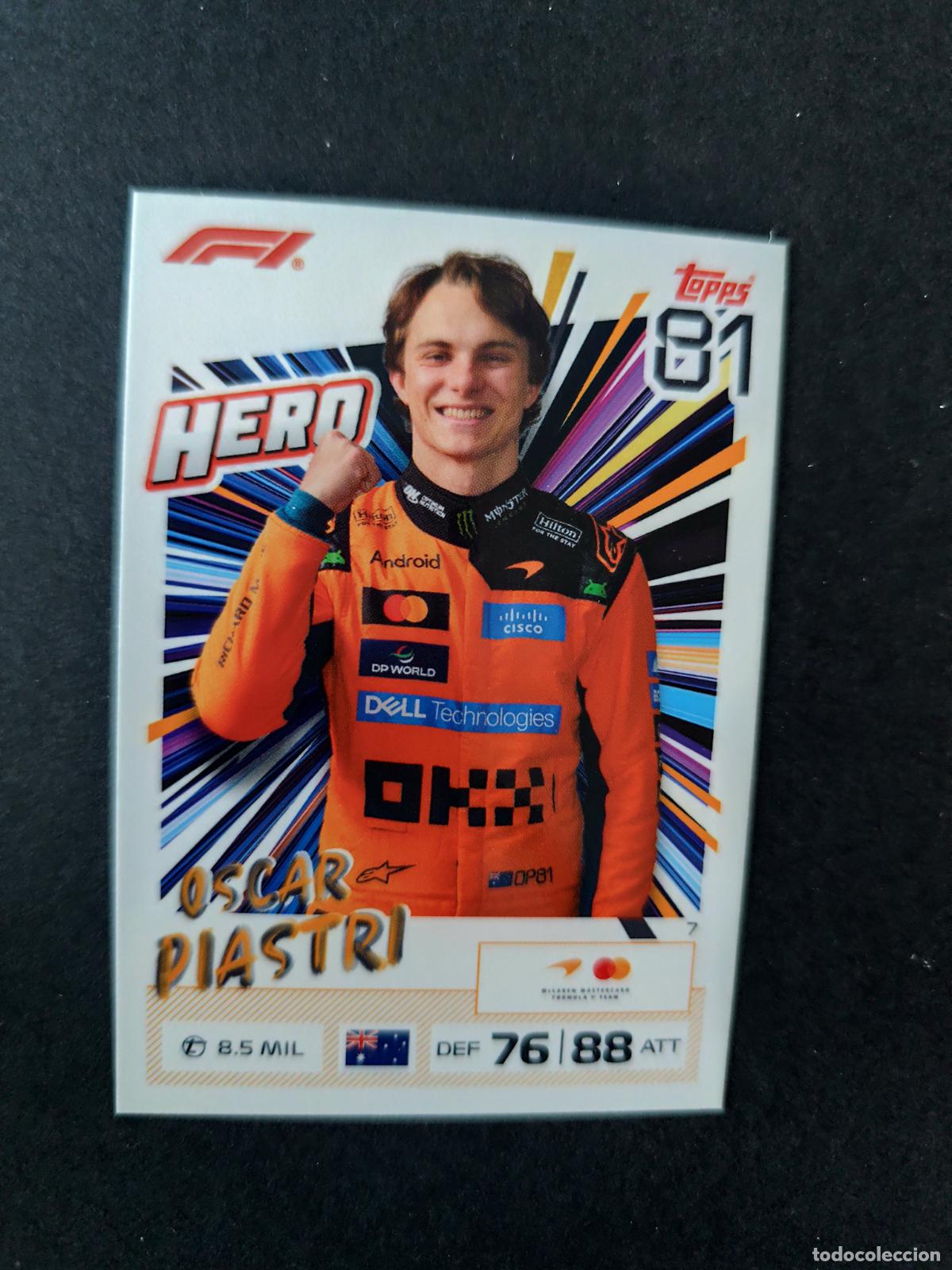 Coleccionismo deportivo: 7 OSCAR PIASTRI MCLAREN HERO F&Oacute;RMULA 1 F1 TURBO ATTAX 2026 TOPPS