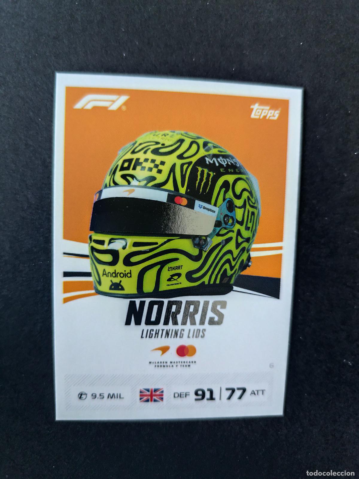 Coleccionismo deportivo: 6 LANDO NORRIS MCLAREN LIGHTNING LIDS F&Oacute;RMULA 1 F1 TURBO ATTAX 2026 TOPPS