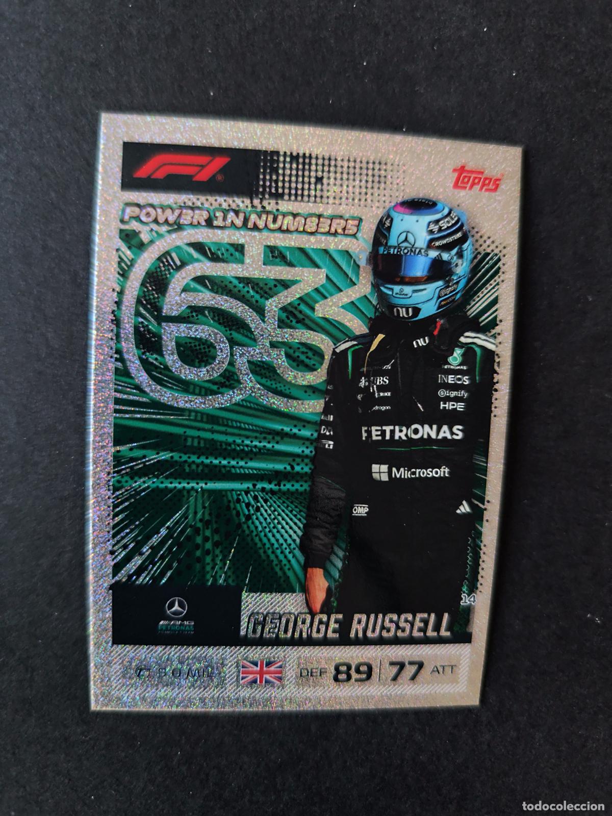 Coleccionismo deportivo: 14 GEORGE RUSSELL MERCEDES POWER IN NUMBERS F&Oacute;RMULA 1 F1 TURBO ATTAX 2026 TOPPS